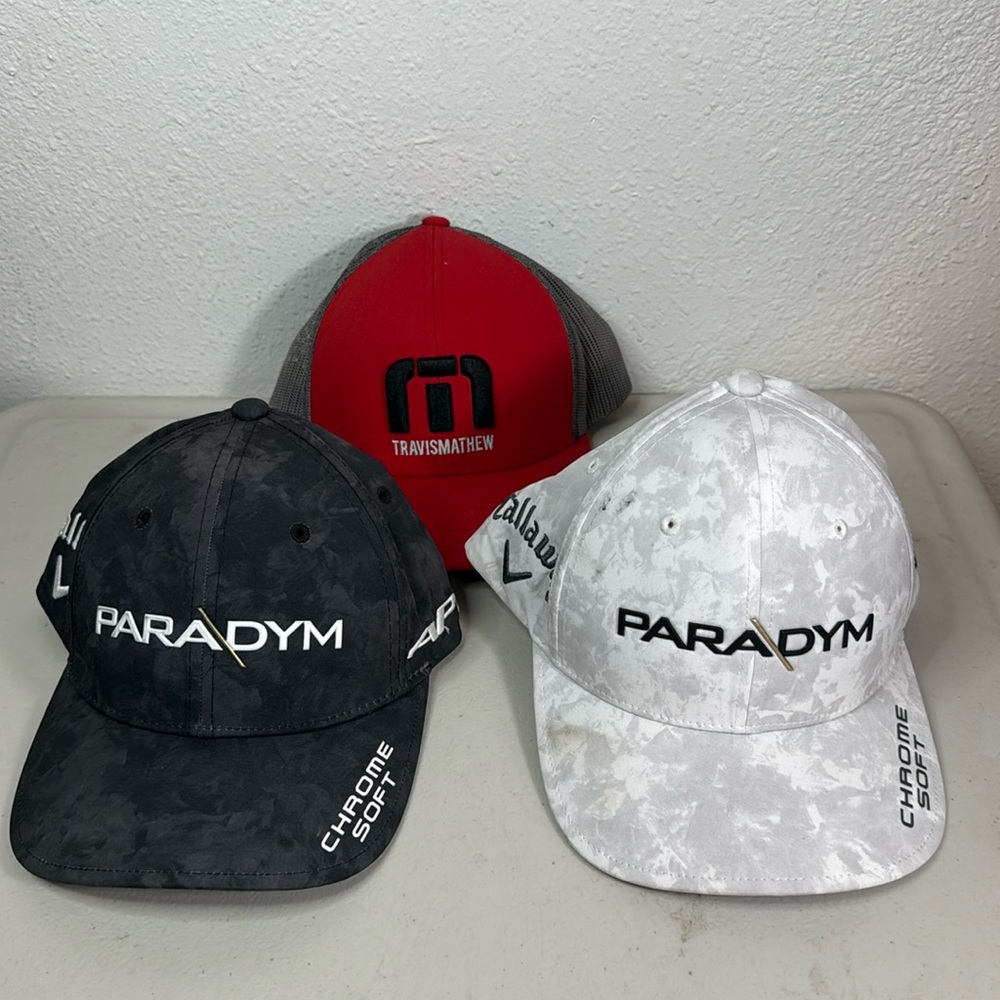 Callaway Odyssey and Travis Mathew golf hats